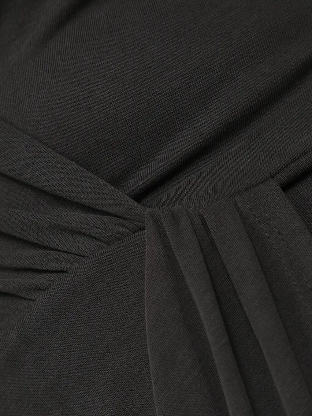 Lulu's Dulcet Washed Black Surplice Midi Dress - Picture 5 of 5